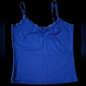 SALE 3 for $15 Royal Blue Tank / Cami Adjustable Straps Lace Sz S